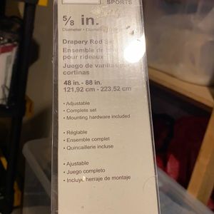 Sports theme adjustable curtain rods & holdbacks